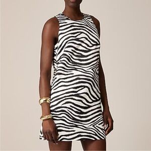 NWT J Crew Collection Maxine Dress in Duchesse Satin Zebra